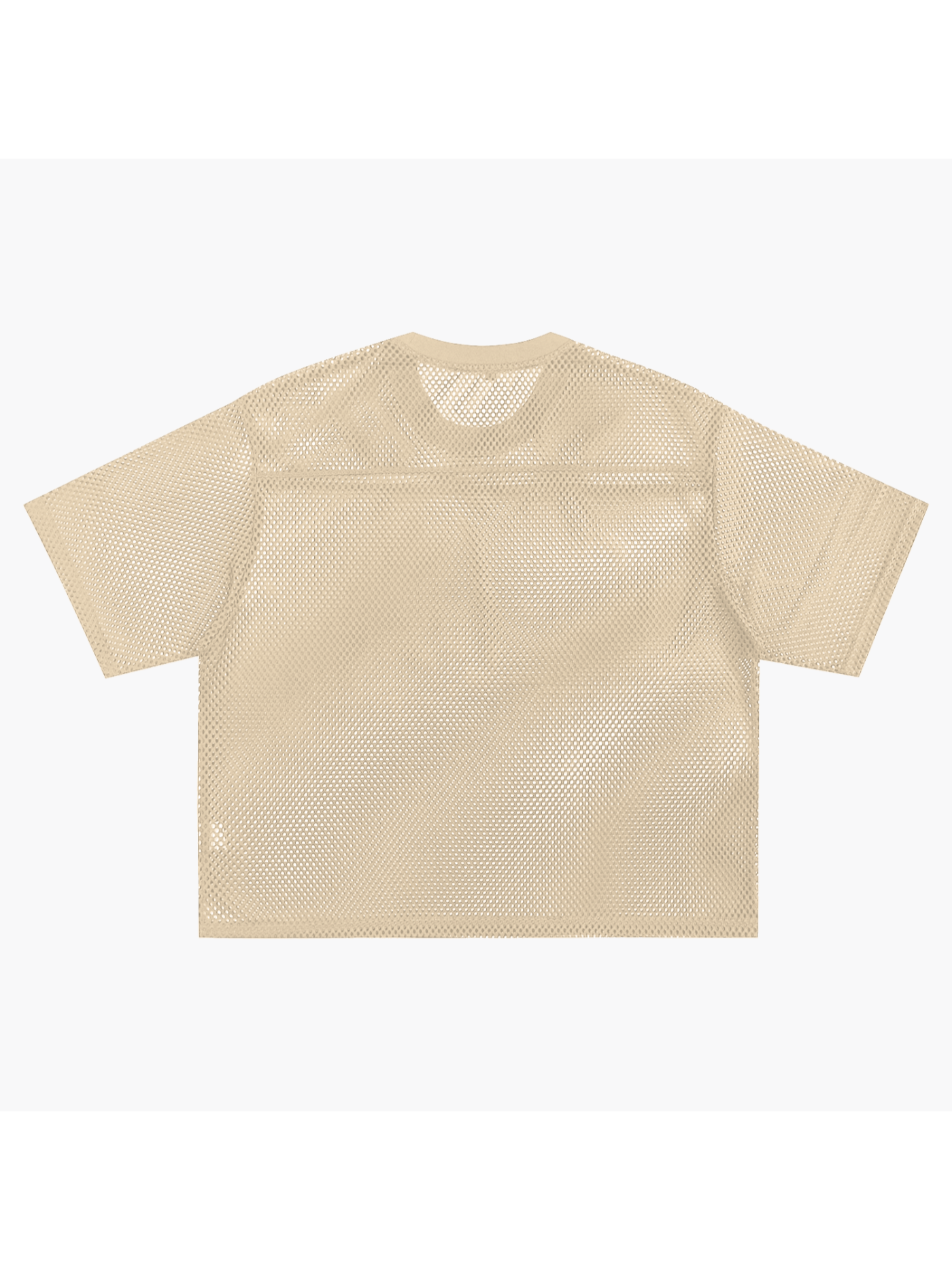 Monarch Boxy Net Tee — M Mark — Apricot — Back