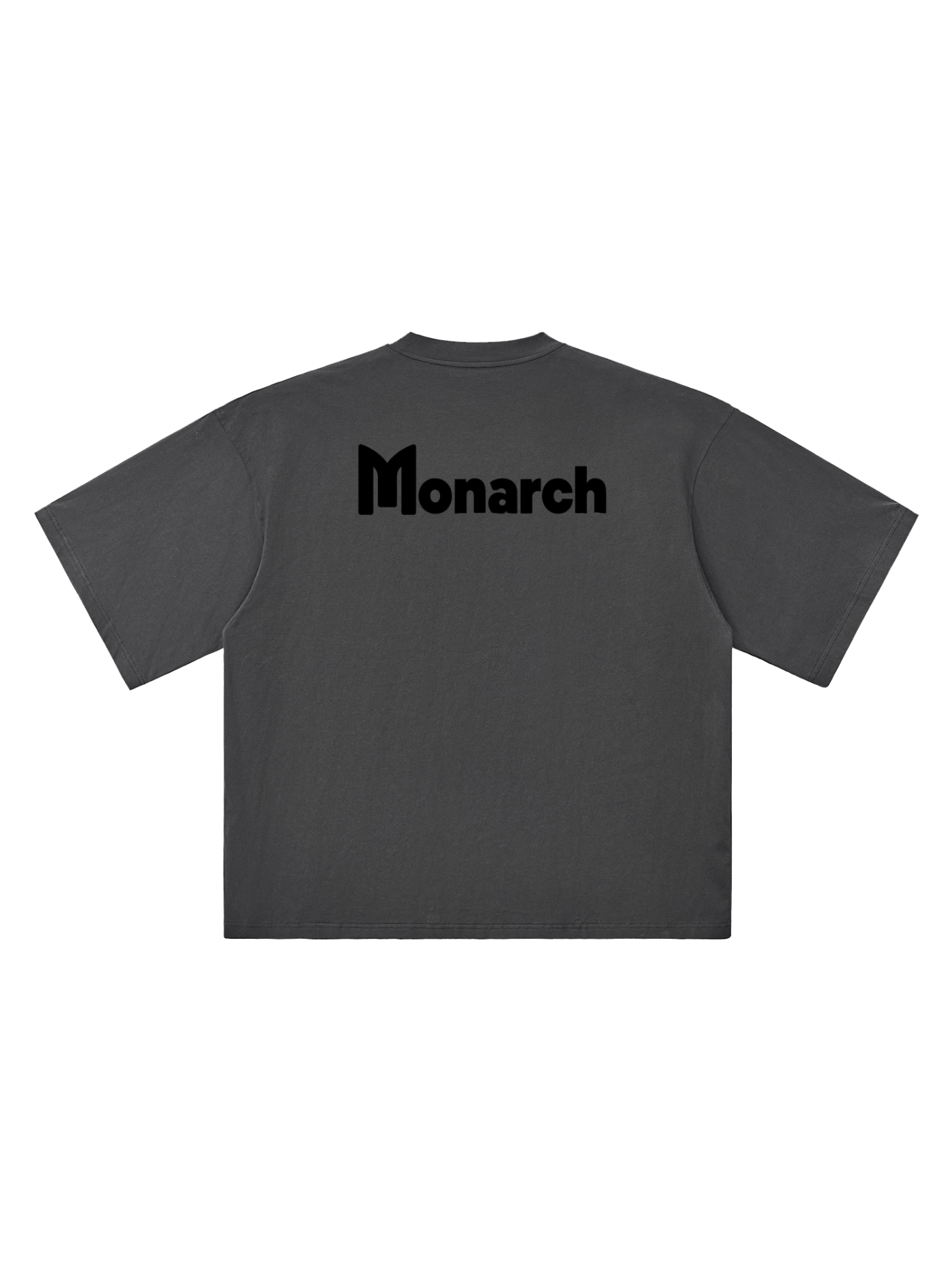 Monarch Oversized Tee — M Mark — Dark Gray — Back